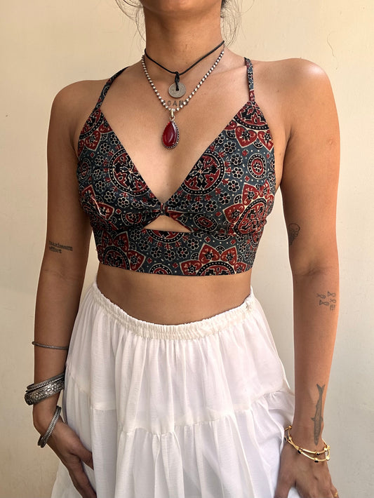 Bella: Indigo Geometric Ajrakh