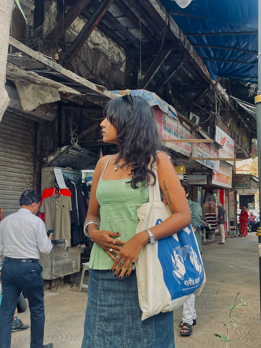 Delicia: Pastel Green Jamdani