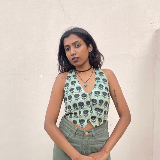 Karla: Blue Floral Batik