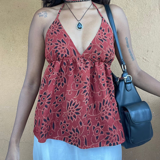 Tara: Red Floral Ajrakh 1