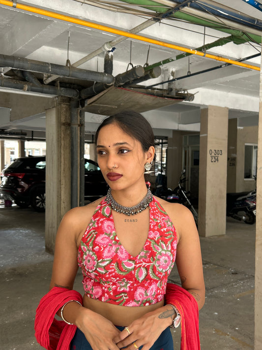 Heather: Red and Pink Block Print