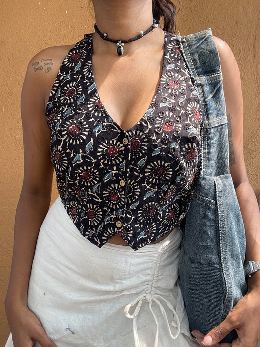 Karla: Black Floral Jacoba Ajrakh 2