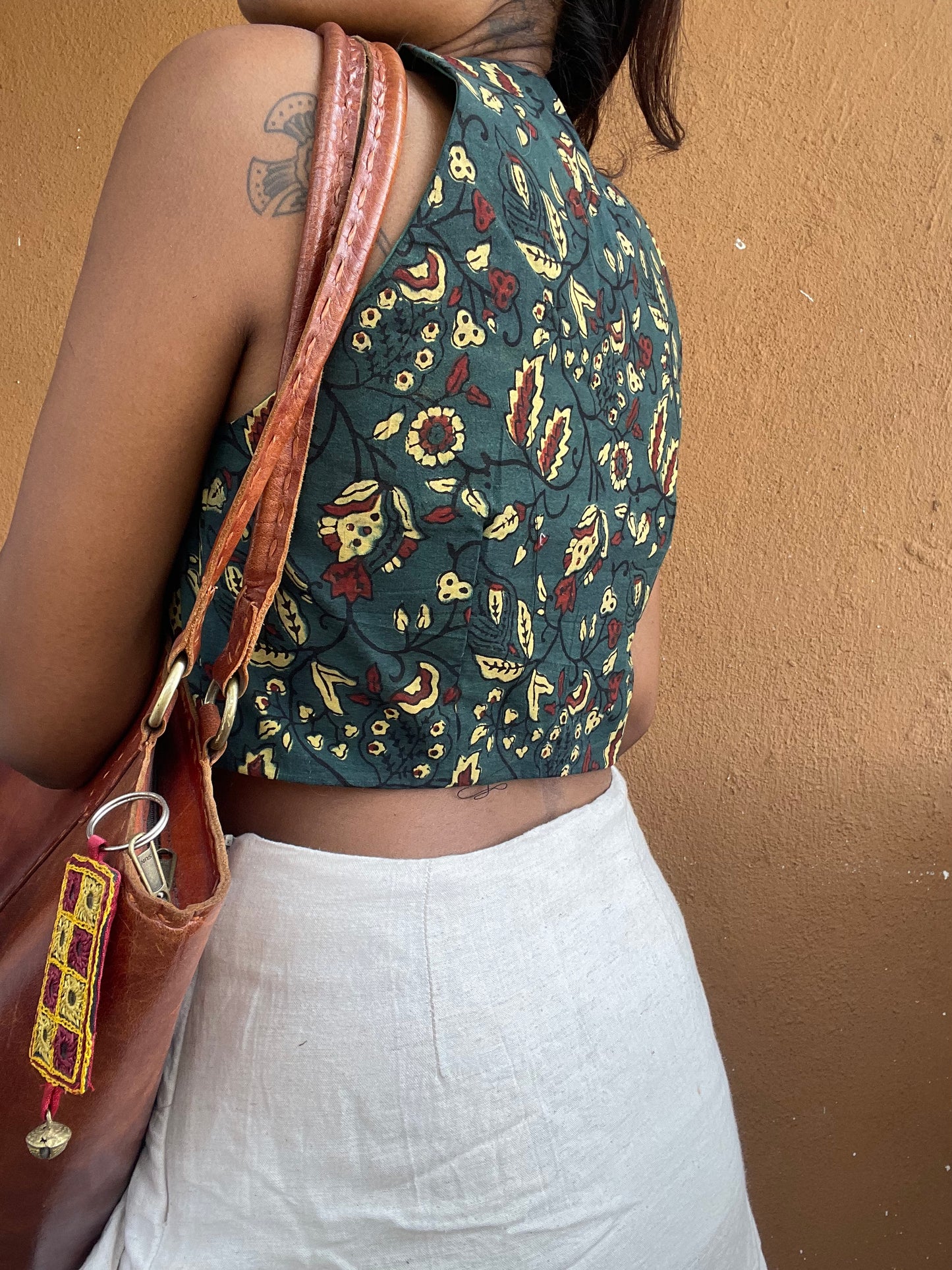 Karla: Green Floral Ajrakh