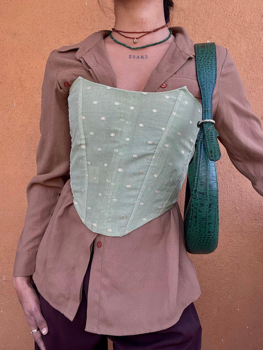 Kumari: Pastel Green with Gold
