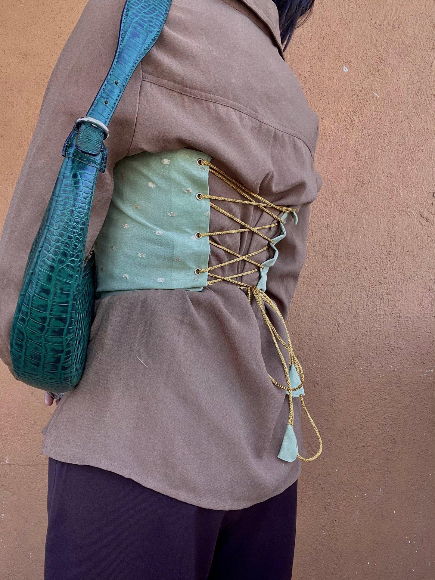 Kumari: Pastel Green with Gold