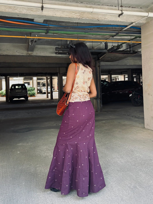 Meena: Purple Jamdani