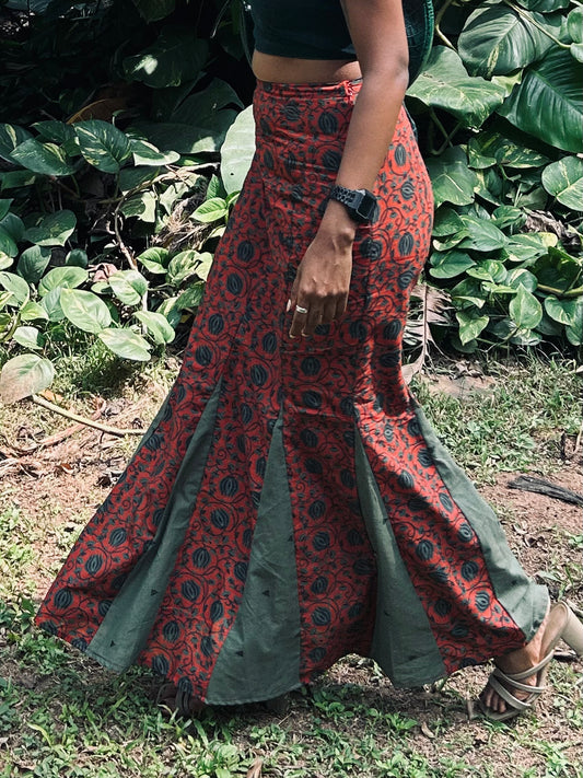 Meena: Dark Orange Print