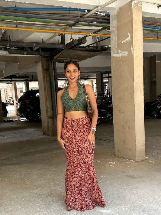 Meena: Brown Kalamkari