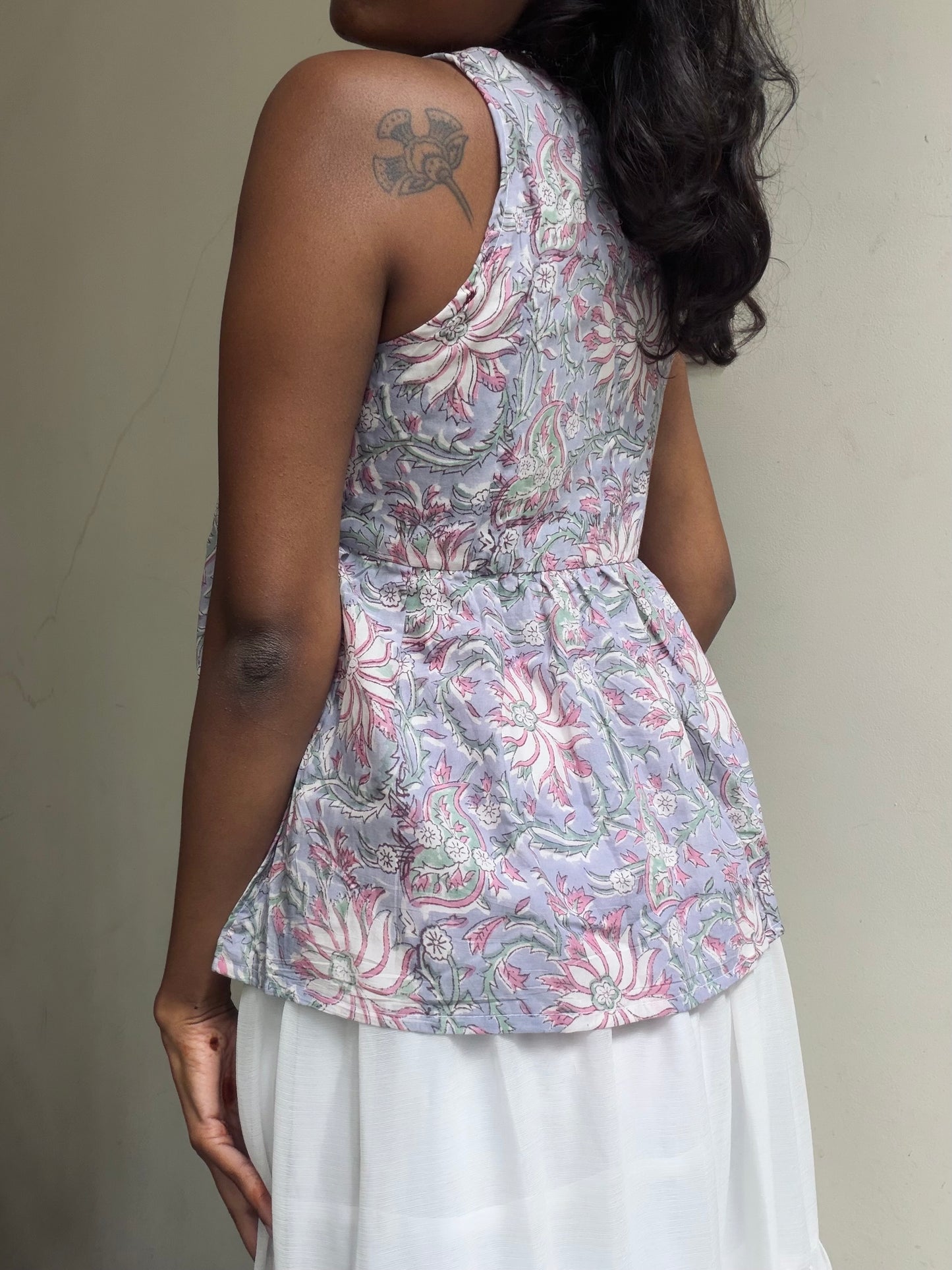 Geet: Lilac Block Print