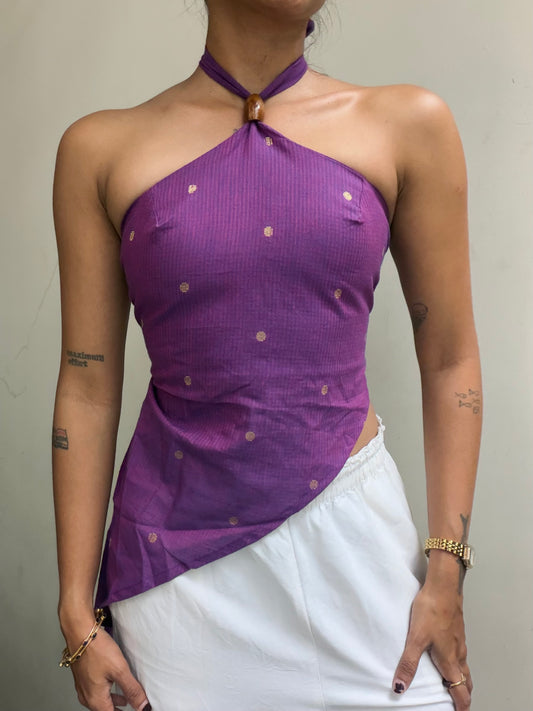 Maria: Puple Gold Polka