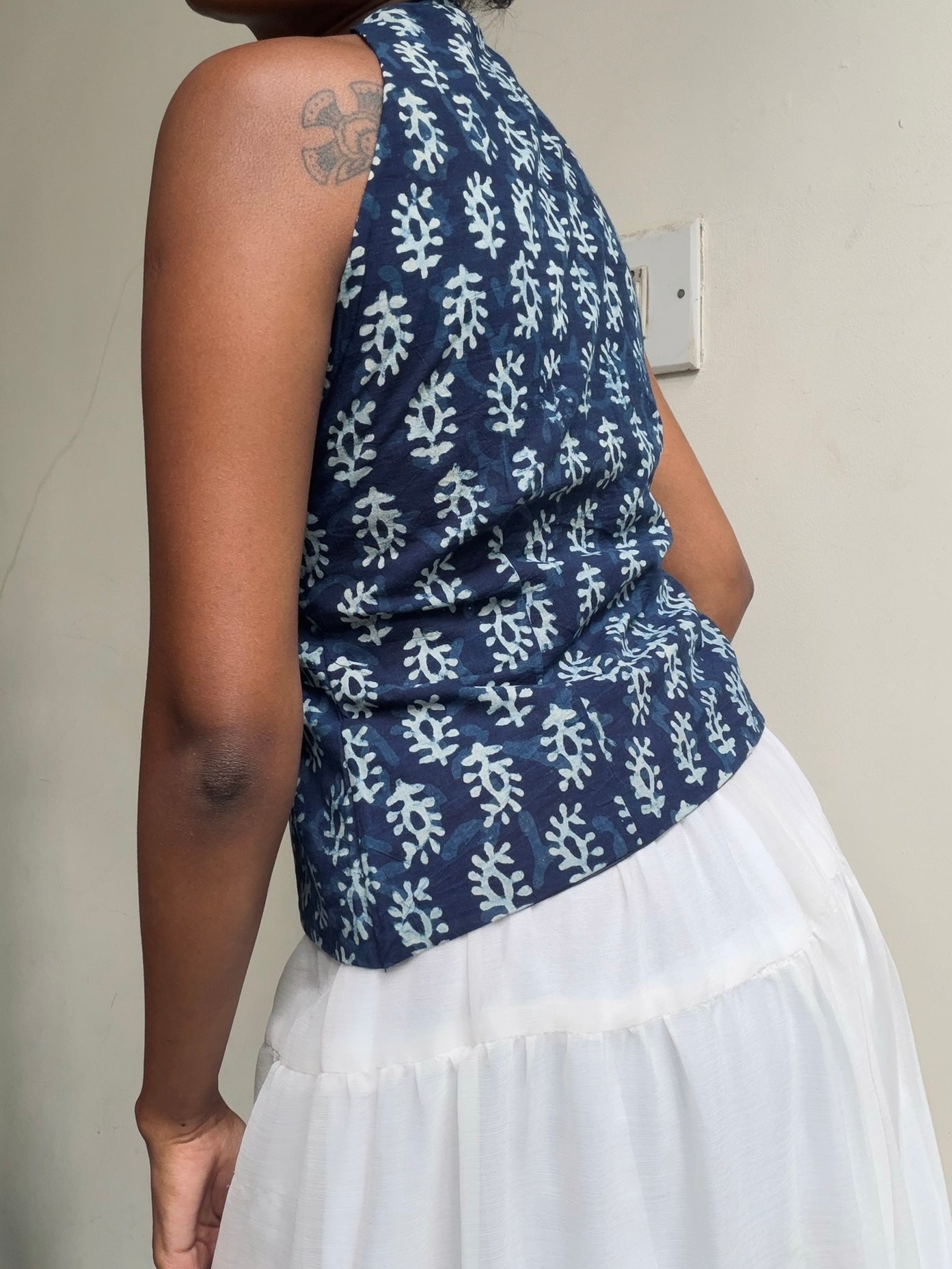 Trupti: Indigo Small Paisley Motif