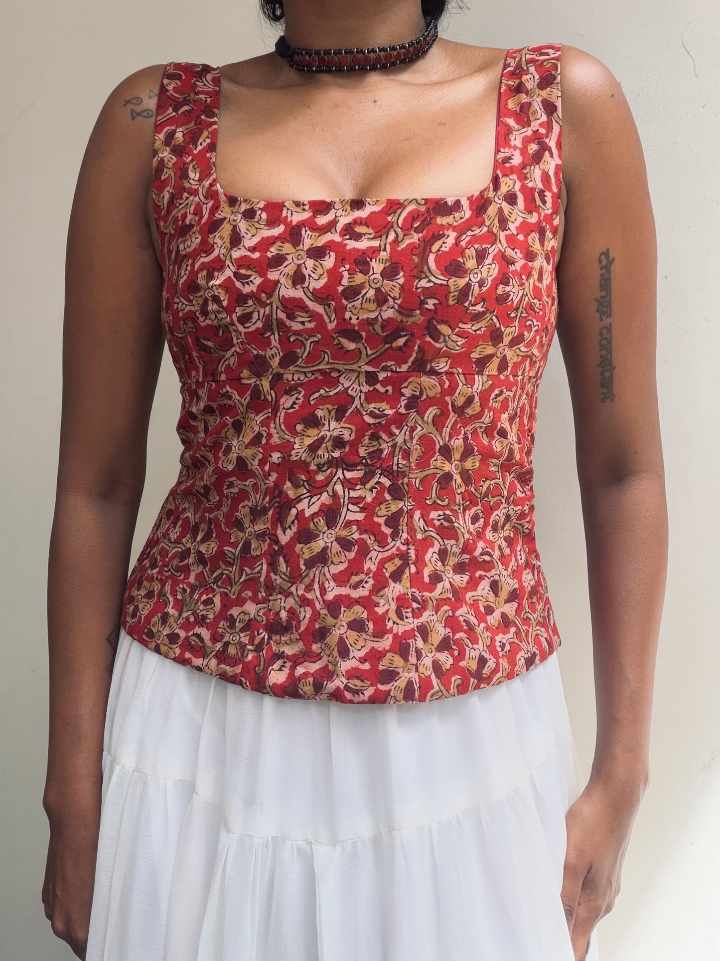 Gul: Red Floral Kalamkari