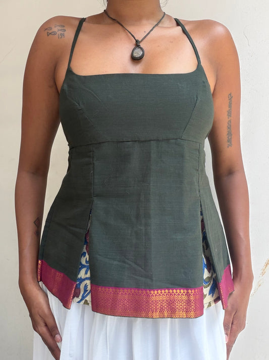 Delicia: Olive Green w border