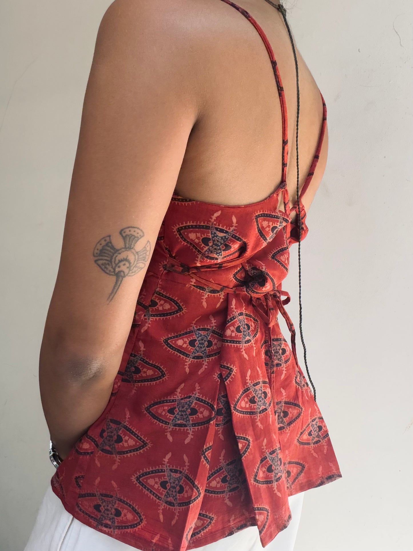 Delicia: Red Eyelet Ajrakh
