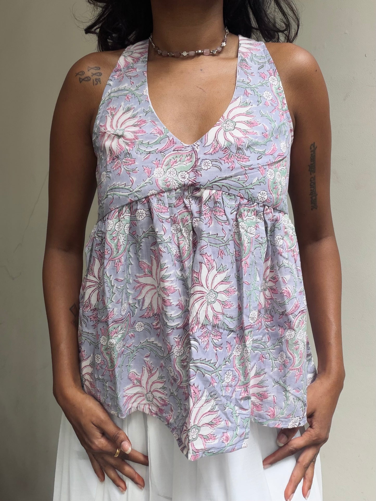 Geet: Lilac Block Print