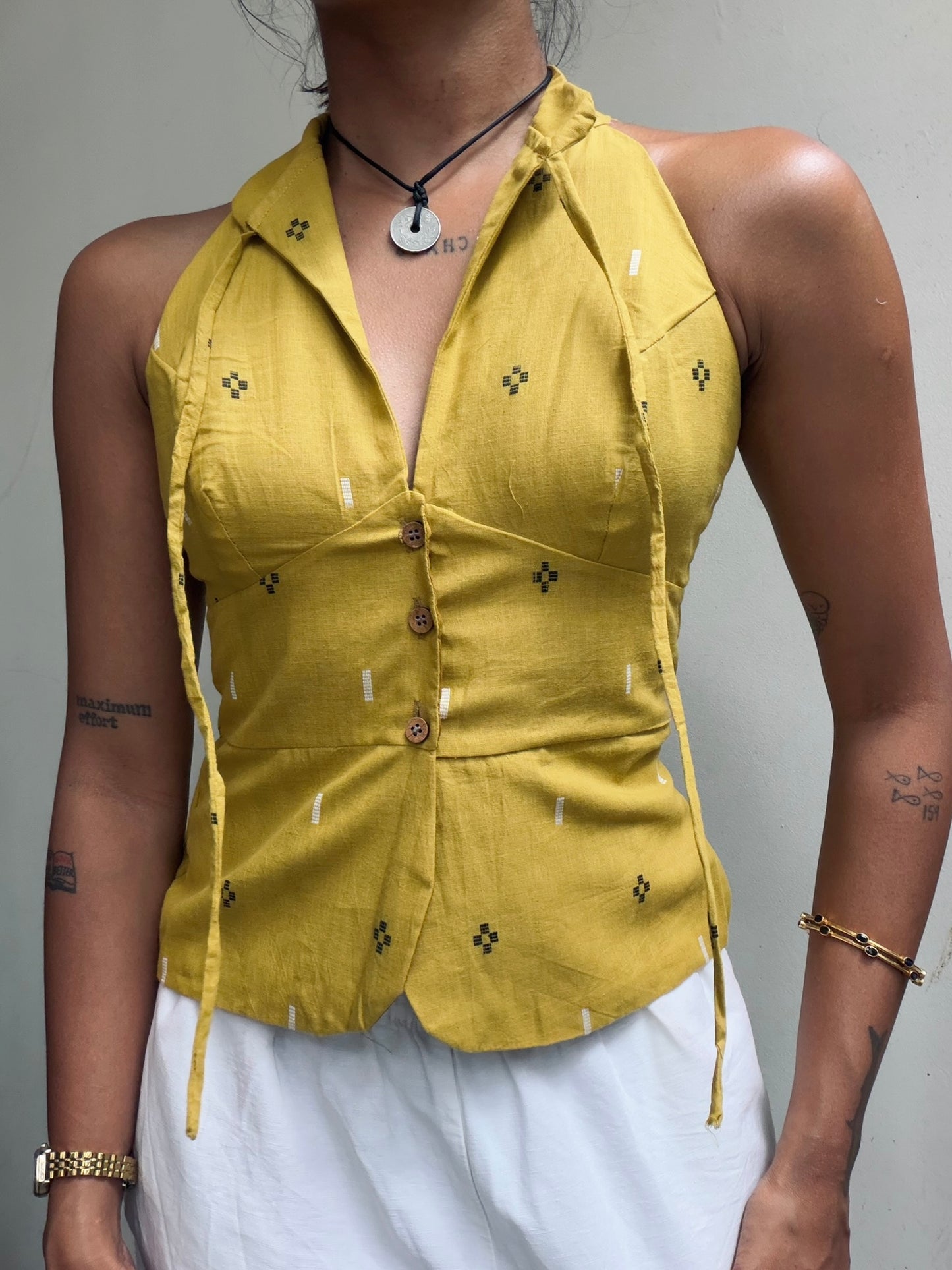 Trupti: Yellow Jamdani