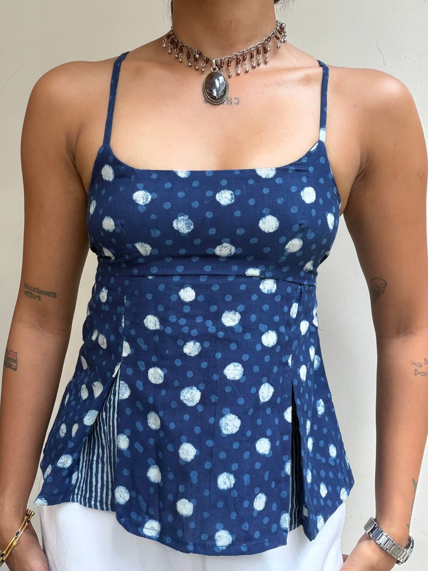 Delicia: Indigo Polka Dot