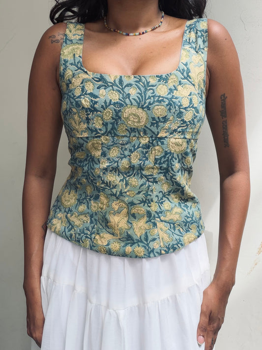 Gul: Blue & Green Batik Sanganeri