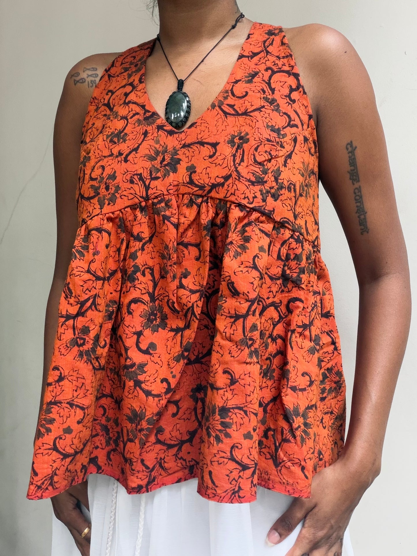 Geet: Orange Kalamkari