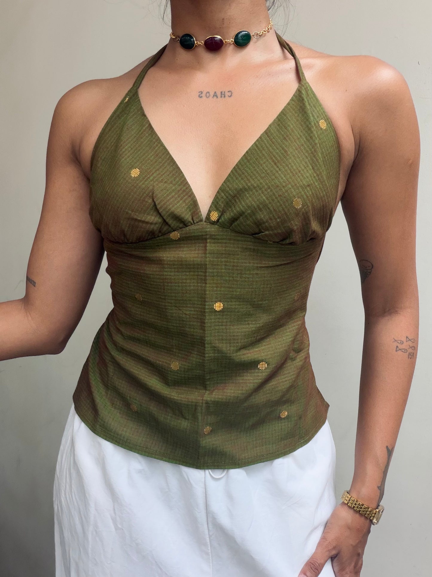Taru: Olive Gold Polka