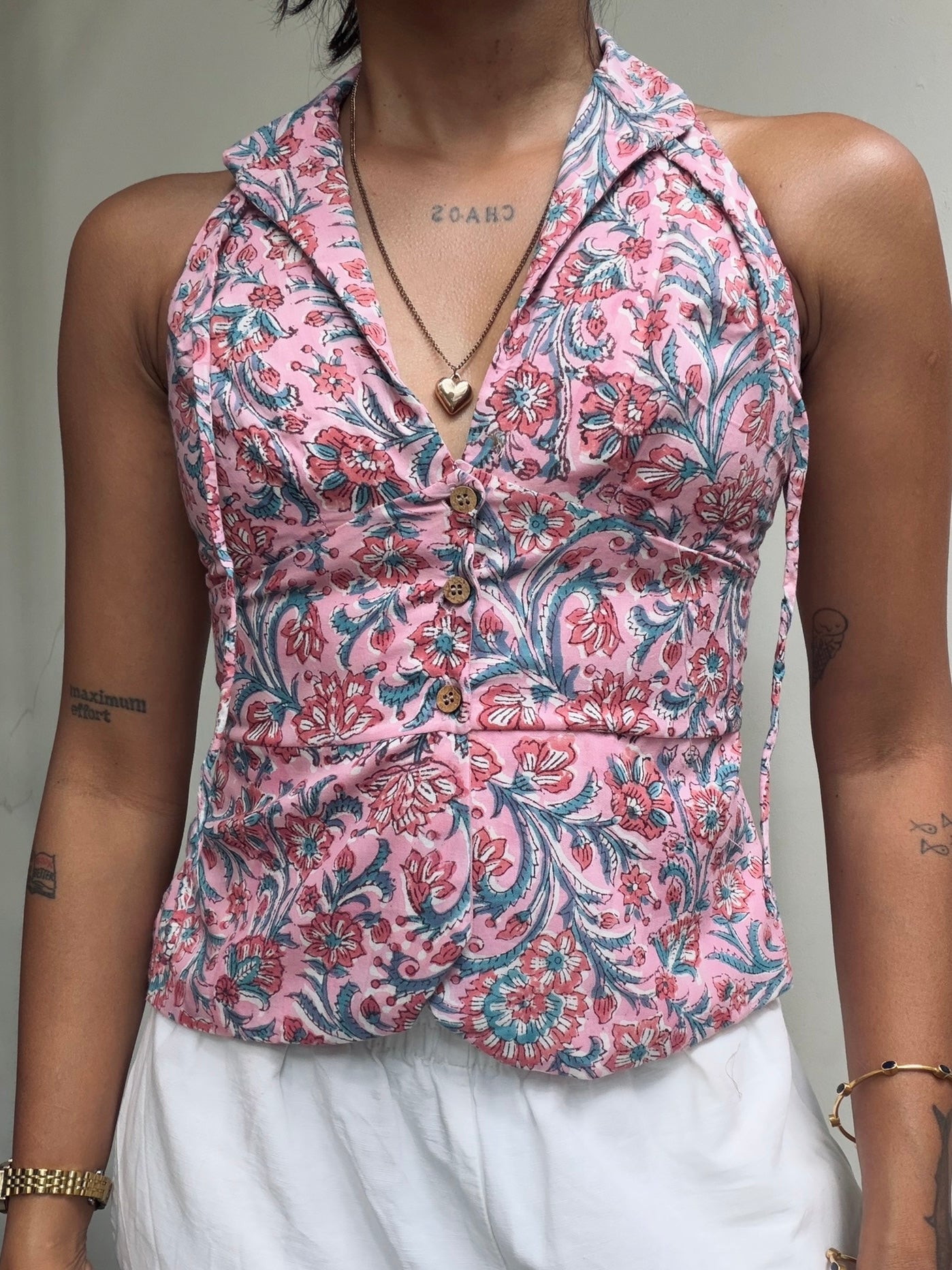 Trupti: Pink Sanganeri Block Print