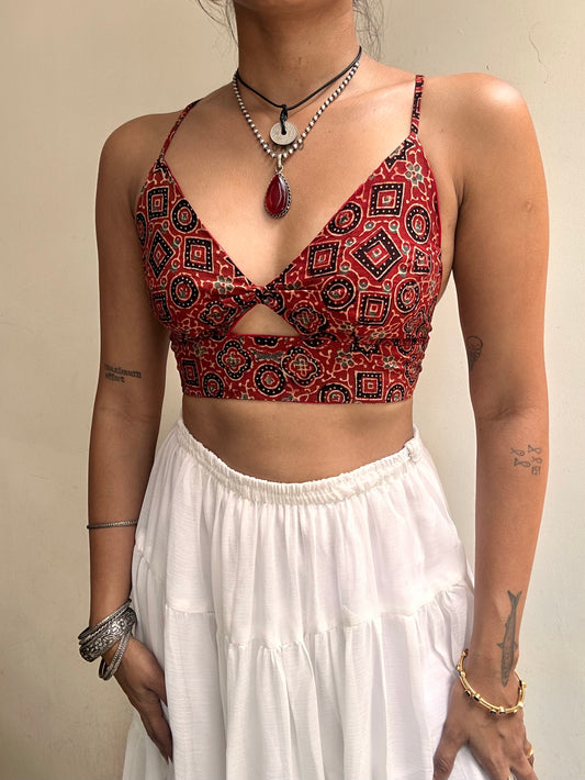 Bella: Red Geometric Ajrakh