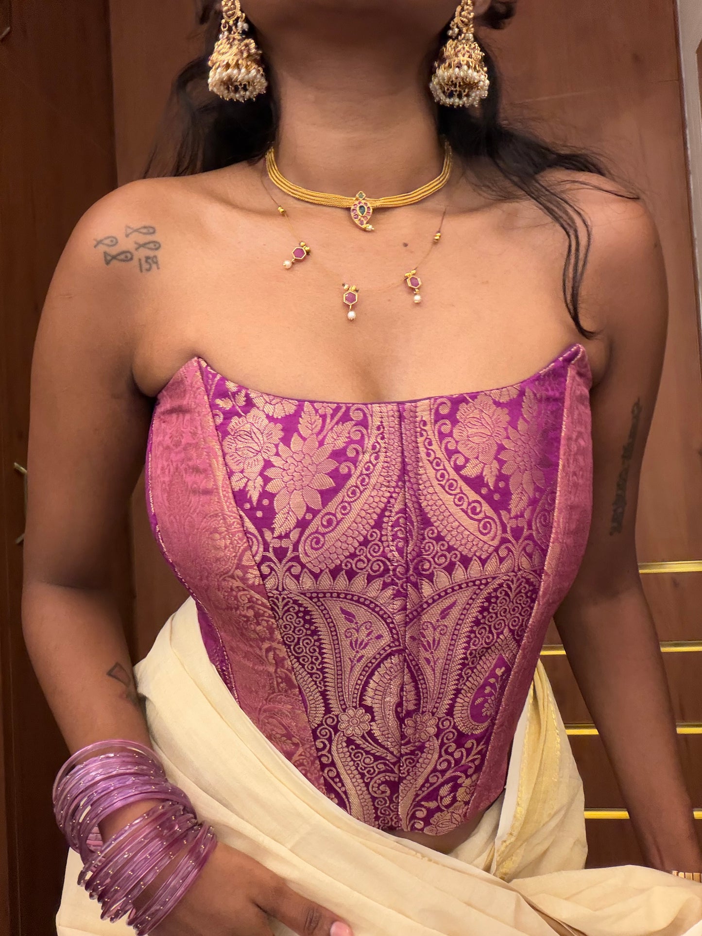 Kumari: Purple & Pink Brocade