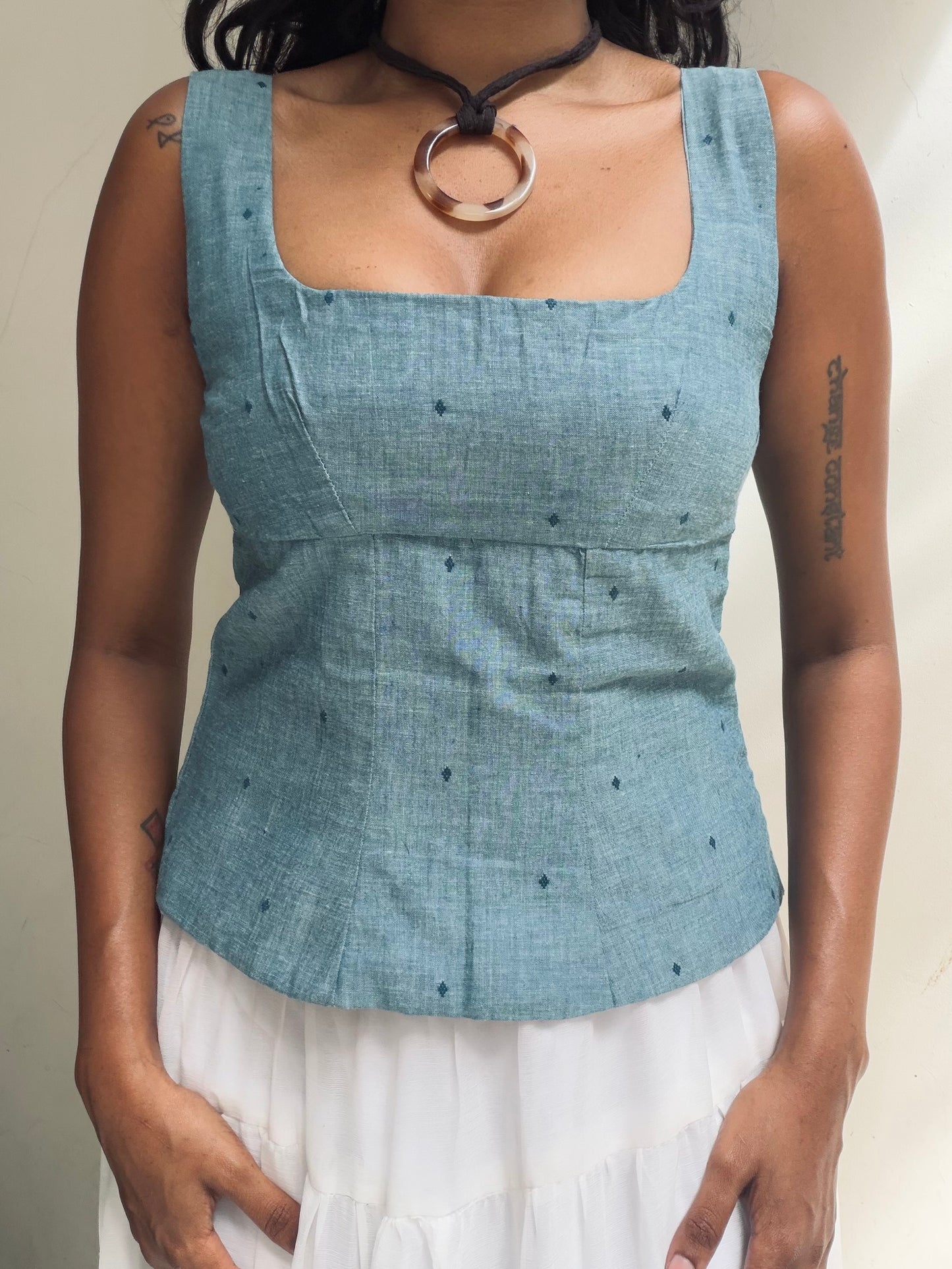 Gul: Denim Blue Jamdani