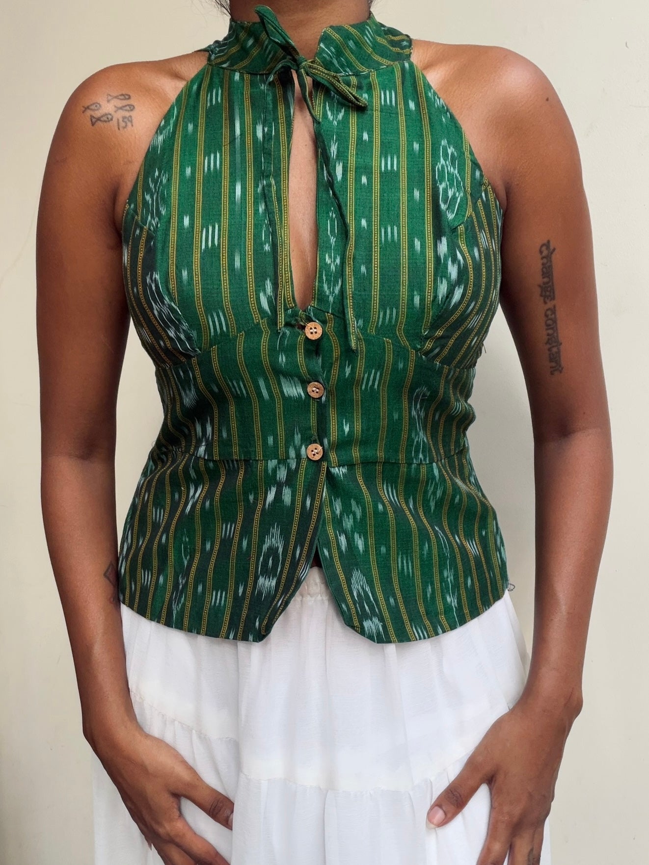 Trupti: Bottle Green Sambalpuri