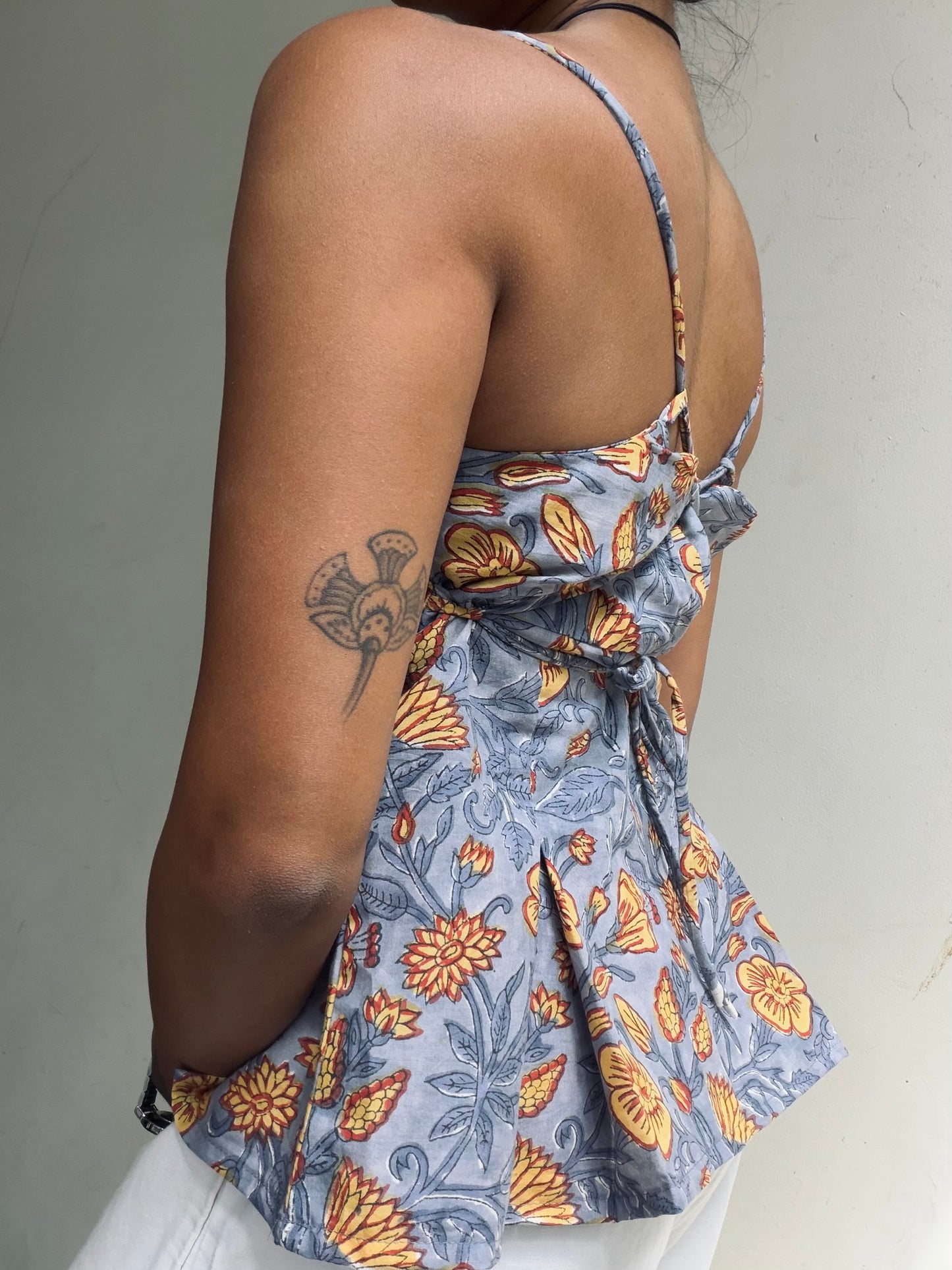 Delicia: Blueish Grey Sanganeri