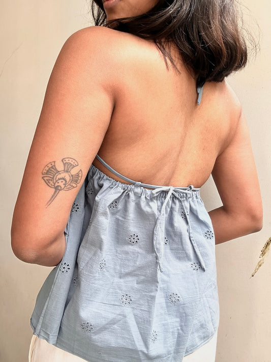 Tara: Dusty Blue Jacoba