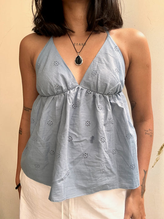 Tara: Dusty Blue Jacoba