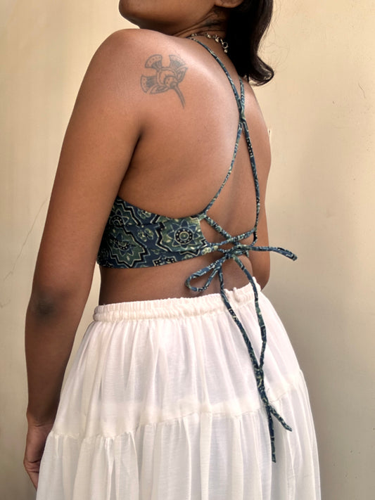 Bella: Indigo Geometric Ajrakh