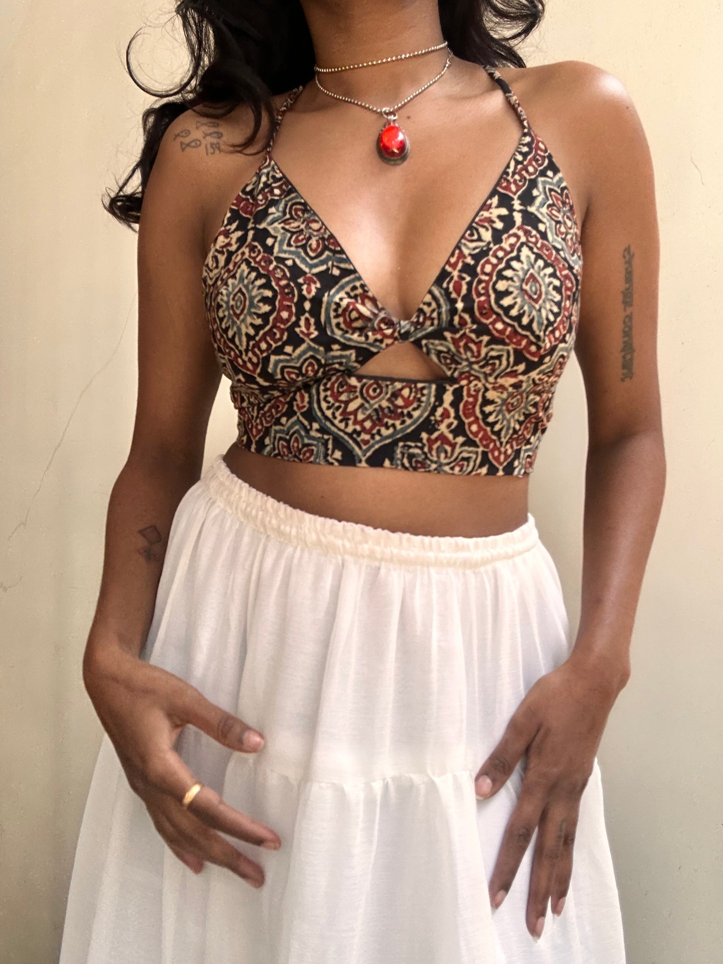 Bella: Black Big Geometric Ajrakh