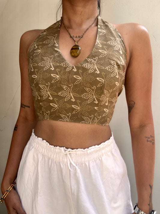 Heather: Olive Dotted Floral batik