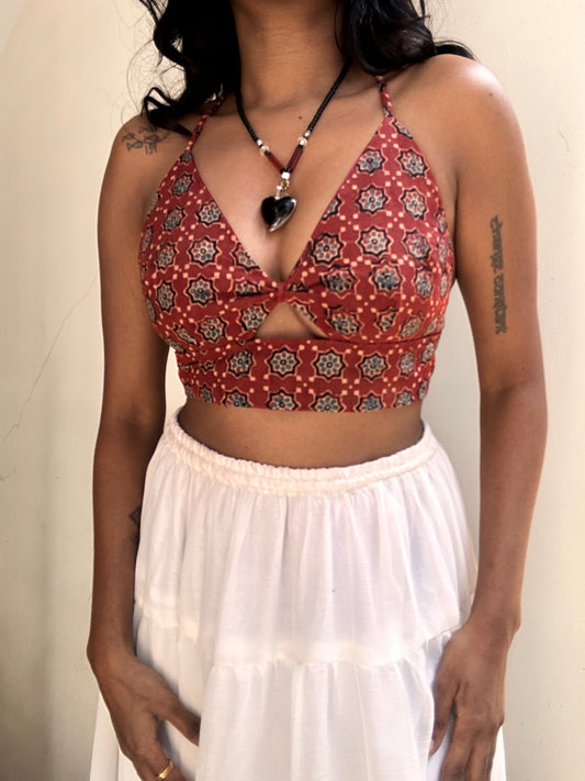 Bella: Red Star Geometric Ajrakh