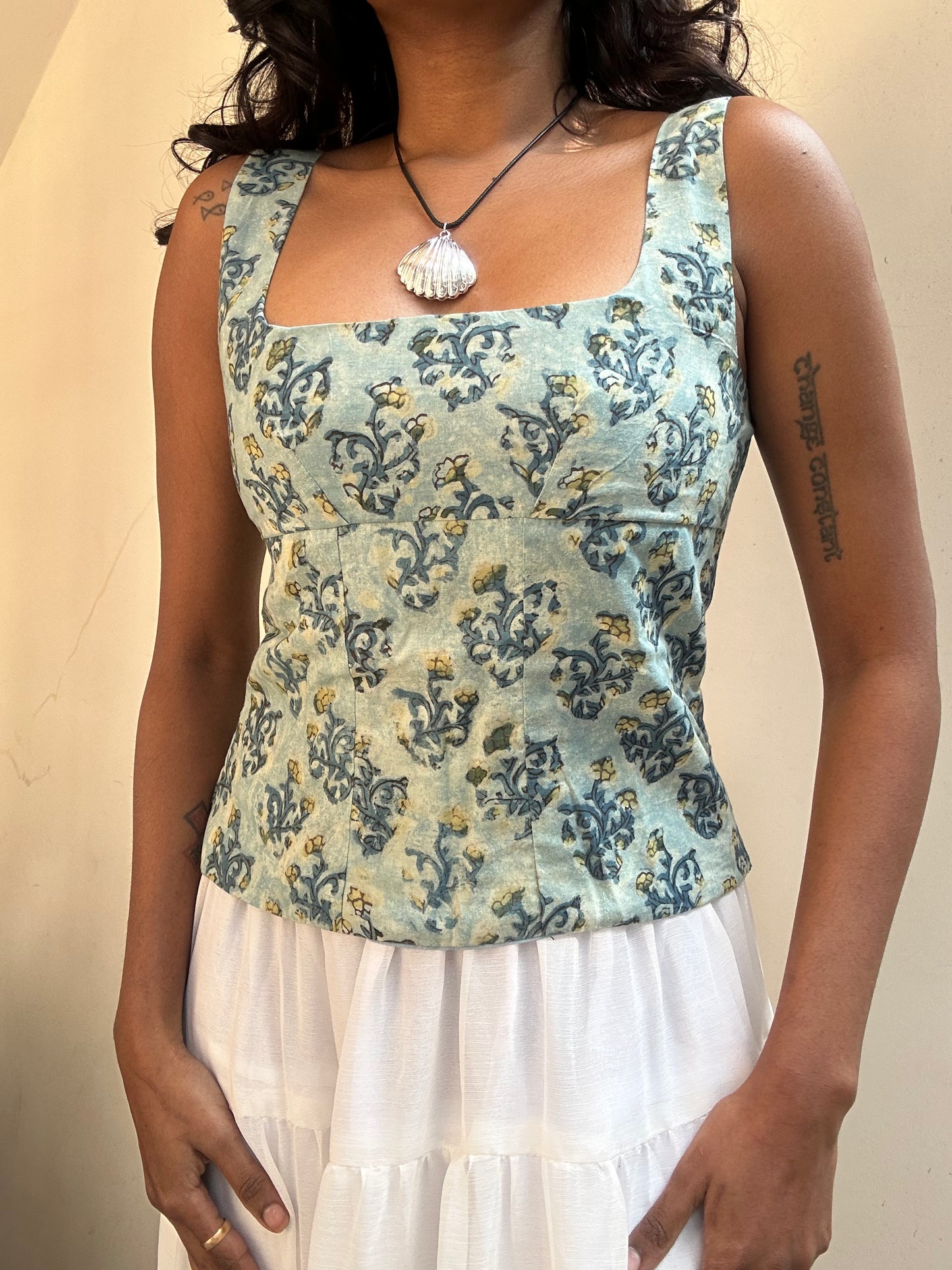 Gul: Light Blue Floral Batik