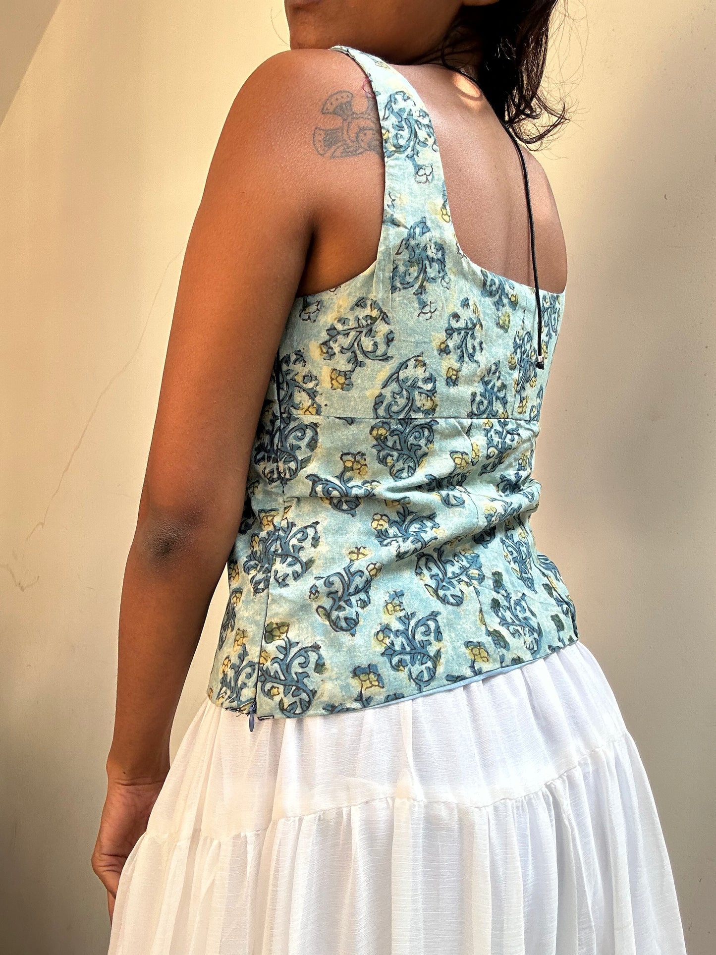 Gul: Light Blue Floral Batik