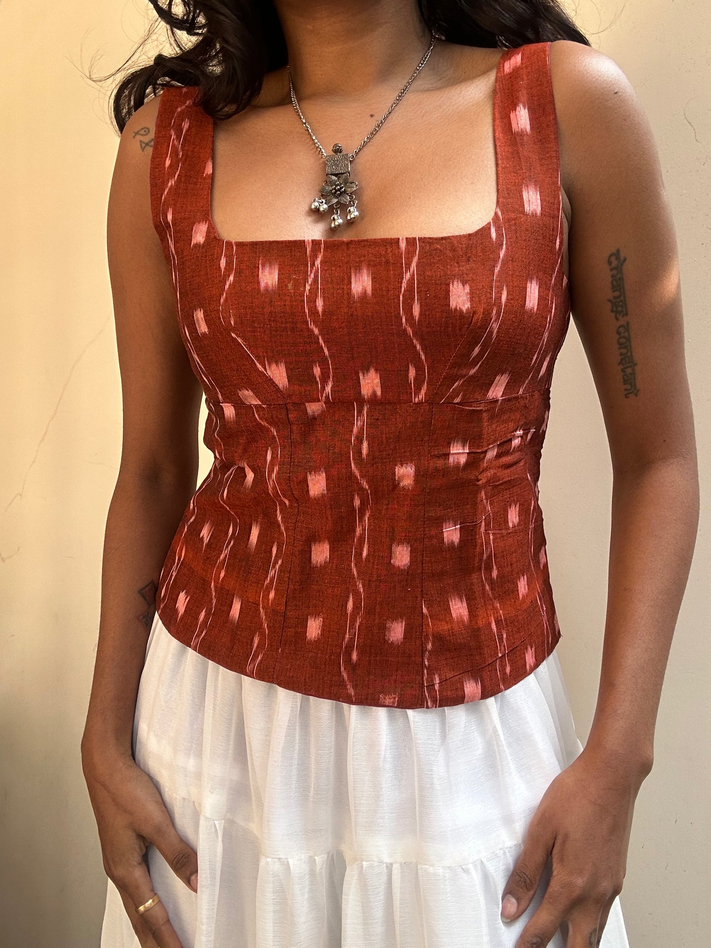 Gul: Rich Rust Orange Double Ikat