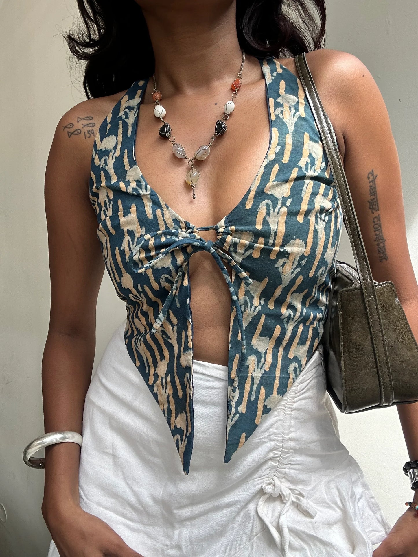 Titli: Blue Abstract Batik