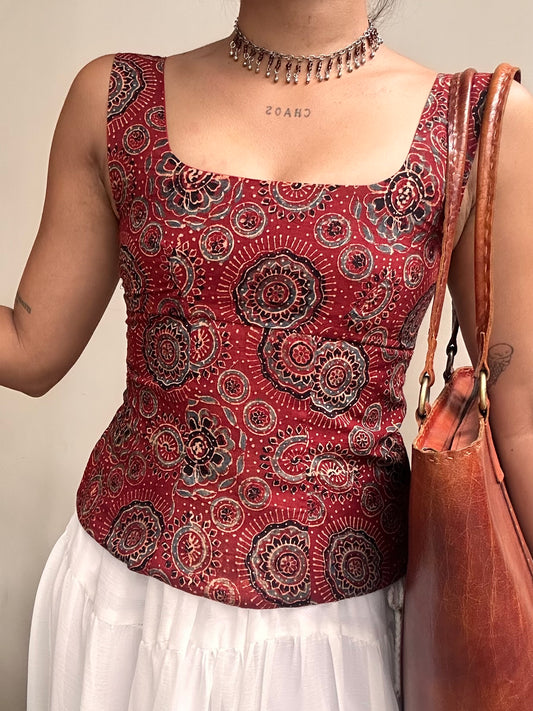 Gul: Red Round Ajrakh