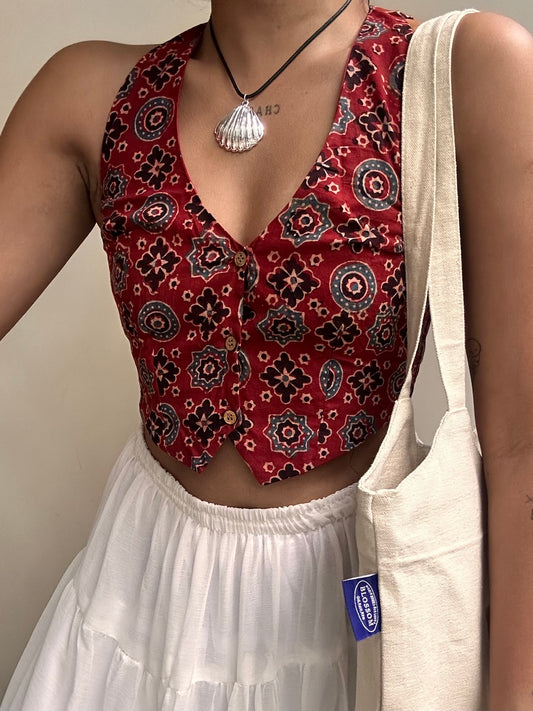Karla: Red Geometric Ajrakh