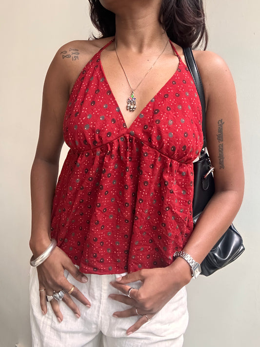 Tara: Red Polka Dotted Ajrakh