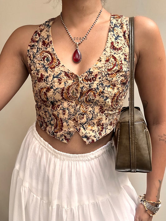 Karla: Cream Jacoba Kalamkari