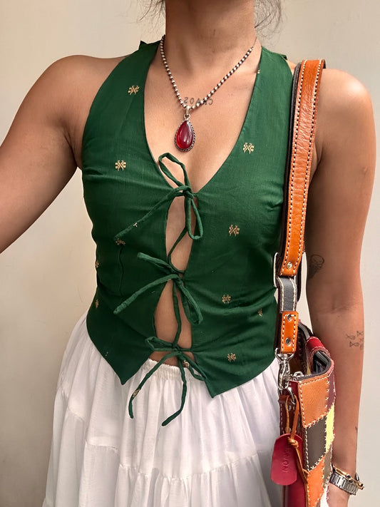 Kaira: Green Jamdani
