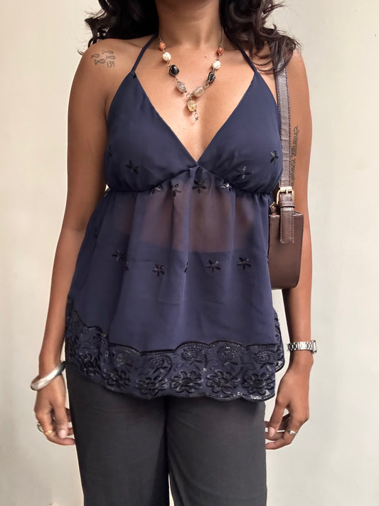 Tara: Midnight Blue Georgette