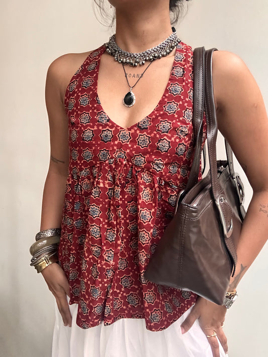 Geet: Red Geometric Ajrakh