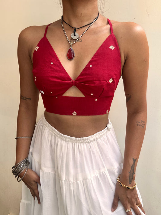 Bella: Crimson Jamdani