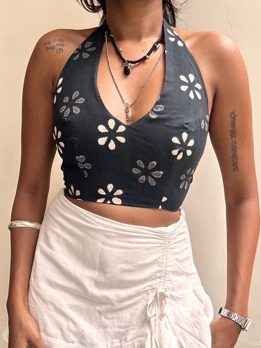 Heather: Black Floral Batik