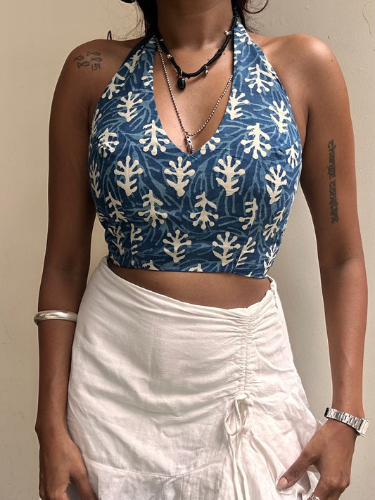 Heather: Indigo Motif
